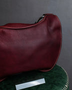 "SEQUOIA" Bordeaux color suede one-handle bag