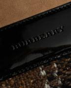"BURBERRY" Combination leather design check pattern one-shoulder bag
