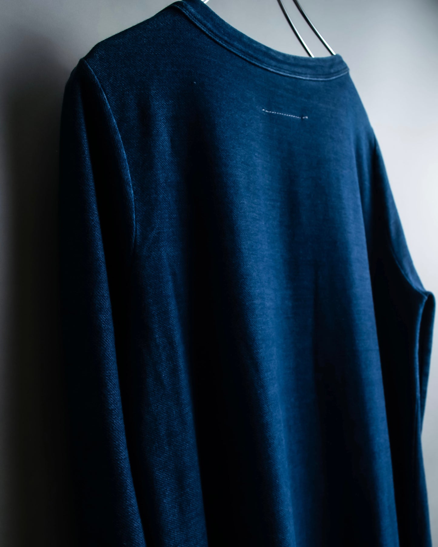 “MM6” front cut designed dennim long pull over