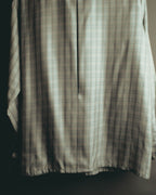 "Christian Dior" 80's-90's Silk blend checked long sleeve blouse