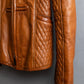 "EMPORIO ARMANI"  Quilted design brown color leather jacket