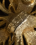 "BALENCIAGA" Floral＆leaf motif brooch set of 2