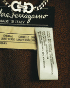 -SPECIAL- "Salvatore Ferragamo" 90's Double-breasted camel wool blend long coat