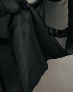 “GUCCI” 90’s-00’s Sheer velvet trimmed silk blend stole