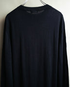 "DIOR" 2010's Minimal bee embroidered wool crewneck sweater