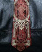 "GIANFRANCO FERRE" Beautiful botanical and frame design necktie