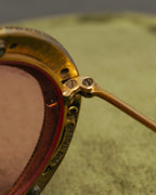 "Christian Dior" 70's-80's Vintage ornate jewel-embellished round sunglasses