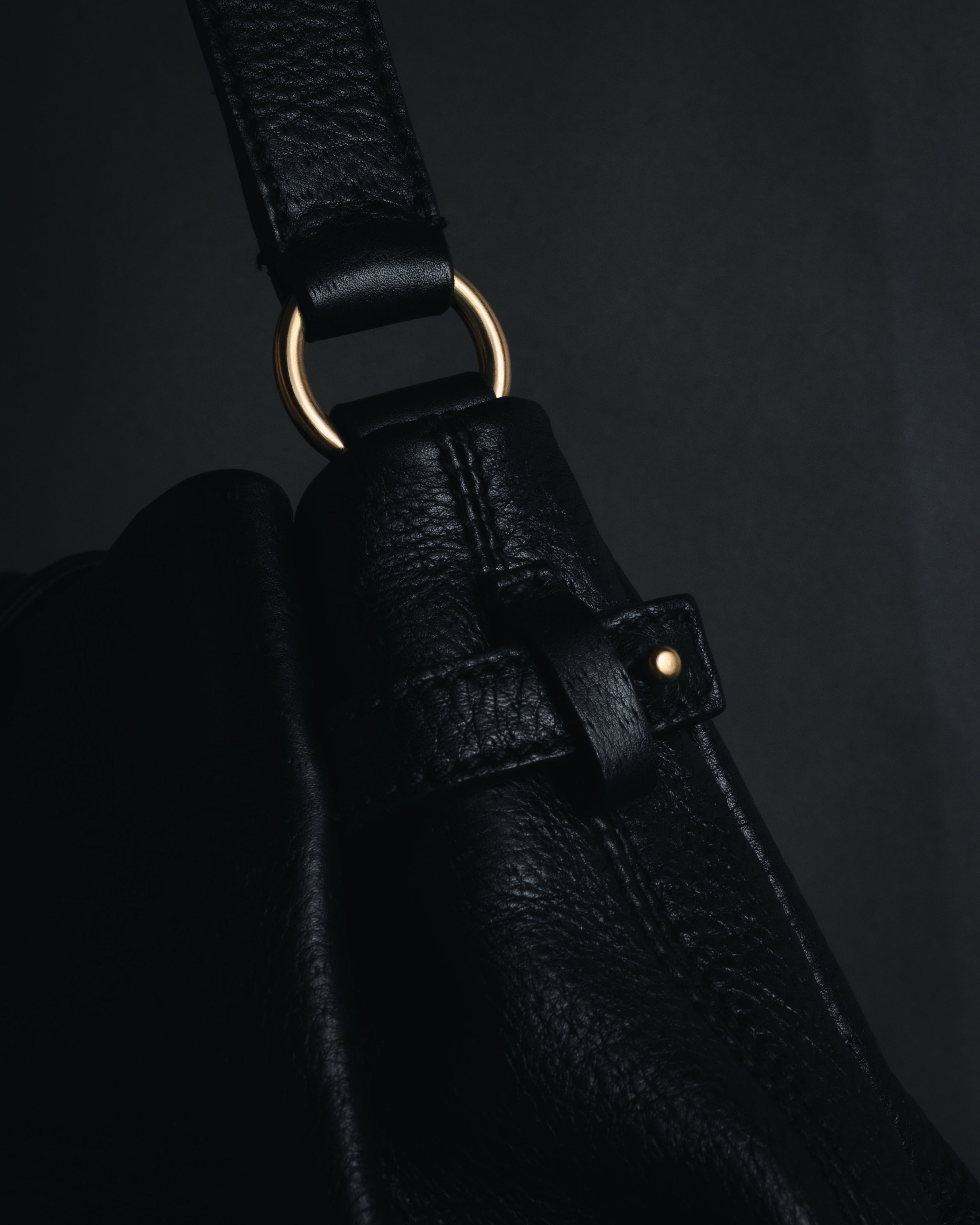 “Salvatore Ferragamo” Pebbled leather gancini hobo shoulder bag