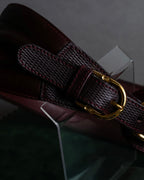 "GUCCI" Equus-derived bordeaux leather belt