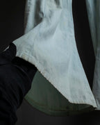 "CHANEL" Coco Mark button detail washed flared denim