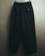 -SPECIAL- "LOEWE" 10's Pinstriped silk-lined wide trousers