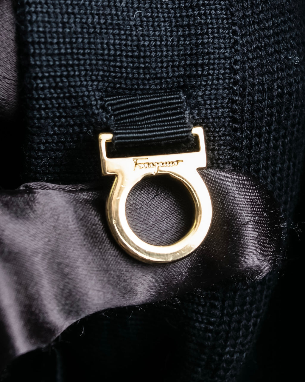 "Salvatore Ferragamo" Gancini design rayon mix cardigan