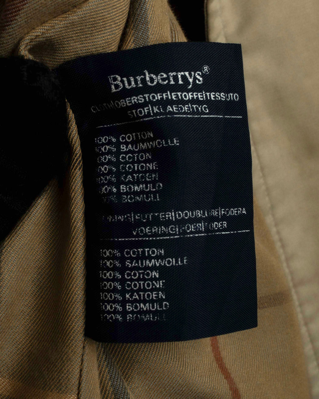 "BURBERRYS" Military detail single front stand collar coat