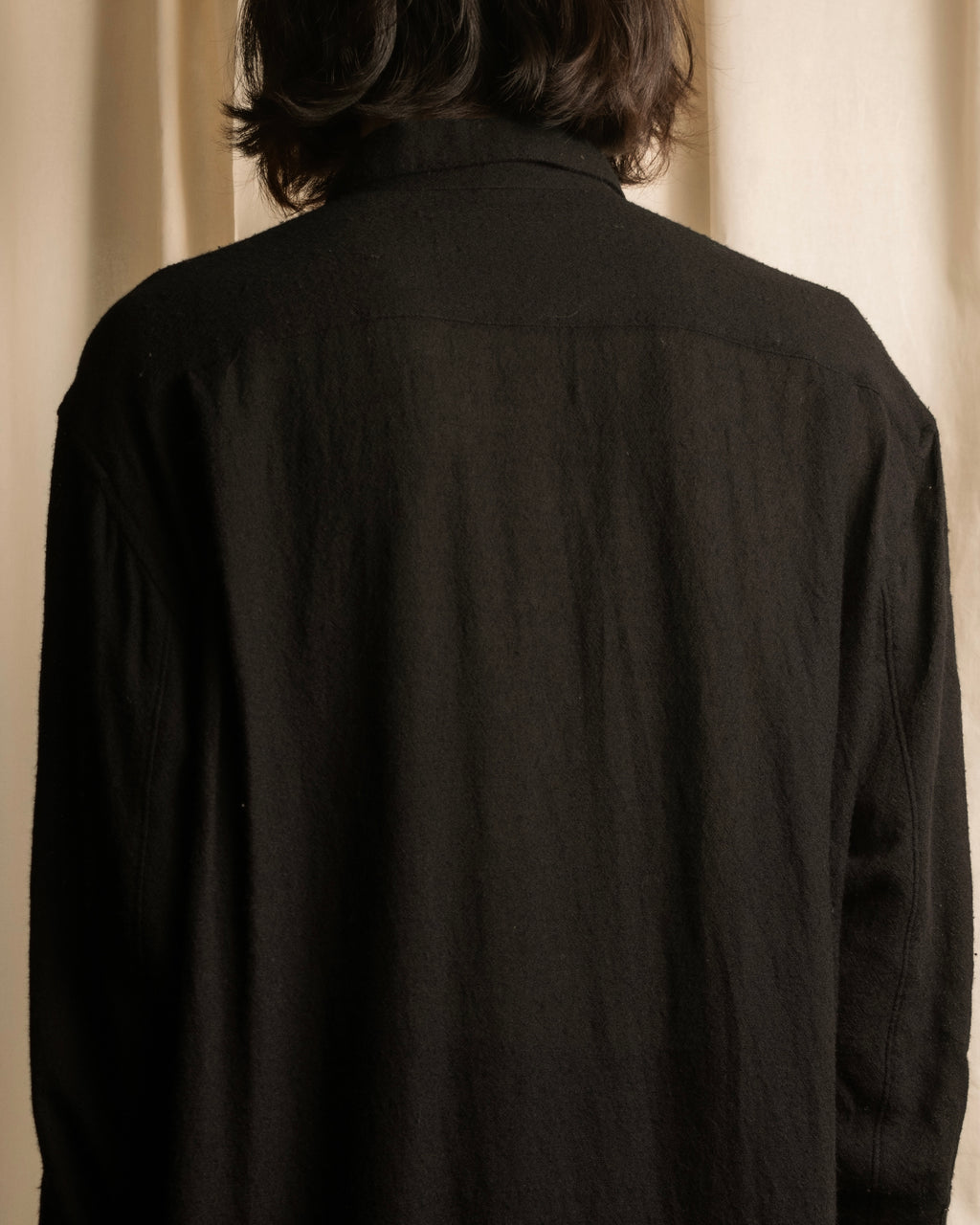 "COMME des GARCONS" 94AW Straight silhouette wool shirt dress