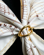 "HERMES" Jumbo scarf gold ring