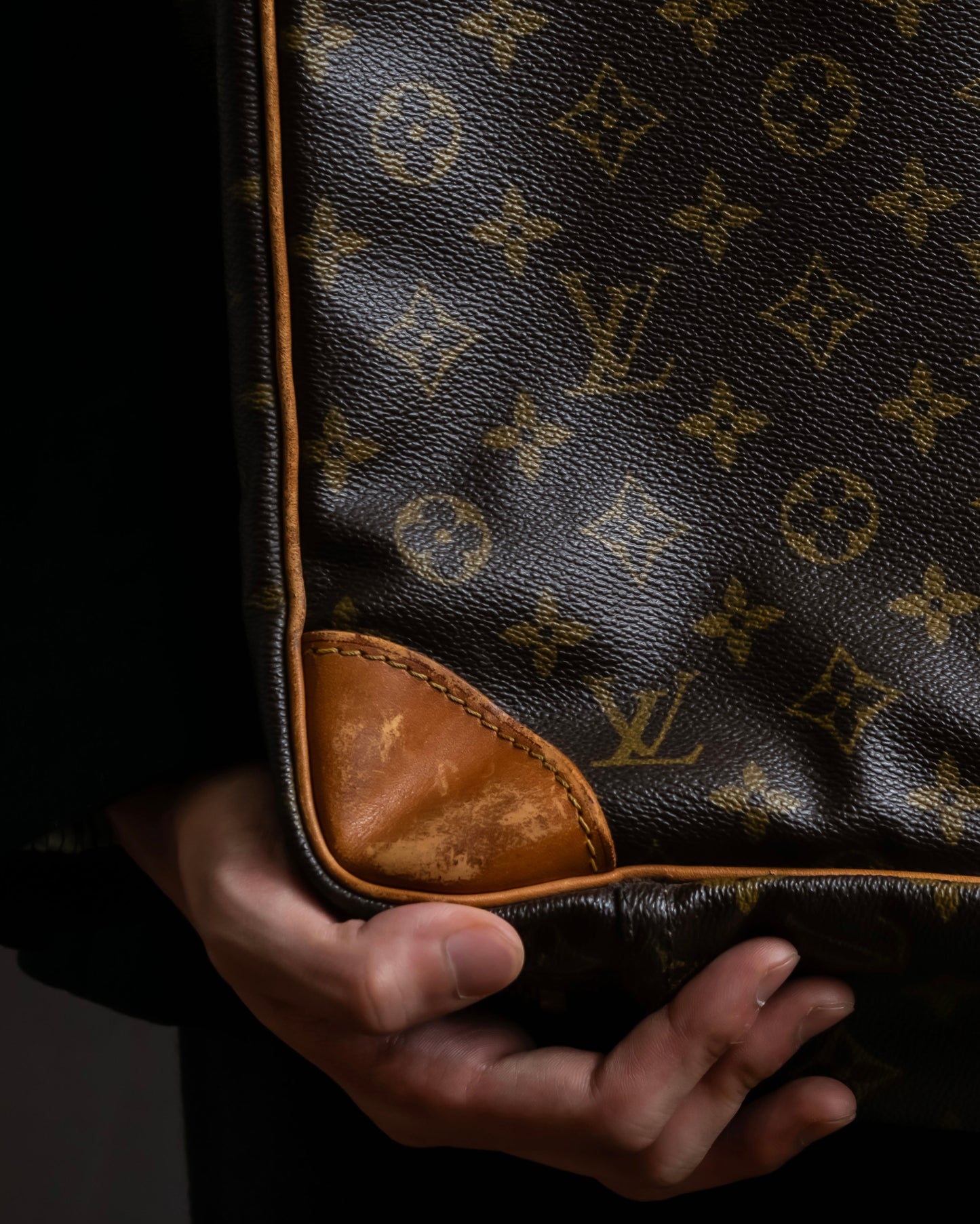 "LOUIS VUITTON" Porto document voyage monogram pattern boston bag