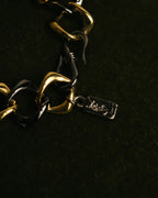 “Yves Saint Laurent” 80’s-90’s Two tone chain bracelet
