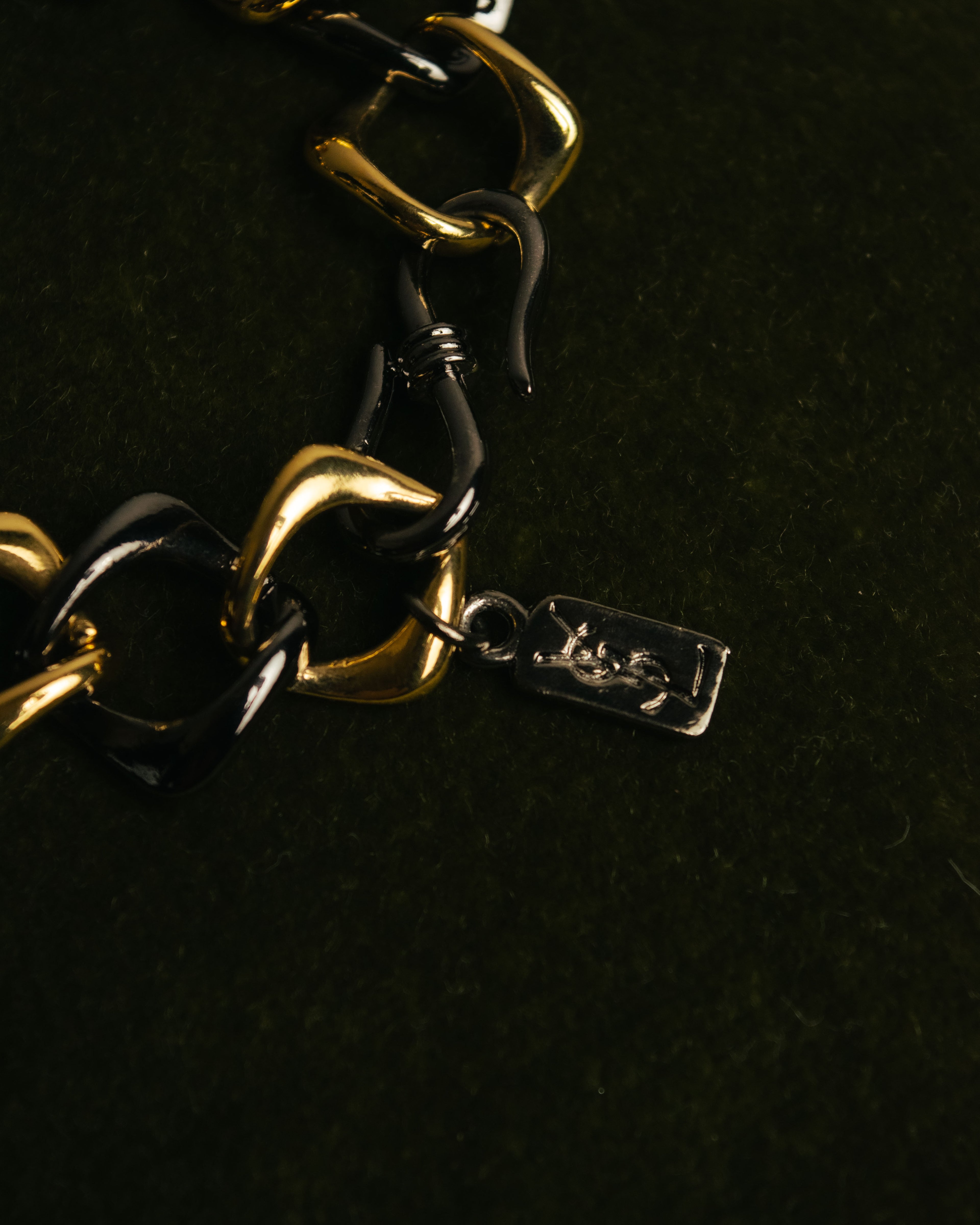 “Yves Saint Laurent” 80’s-90’s Two tone chain bracelet