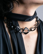 "YVES SAINT LAURENT" Twisted details mode style necklace