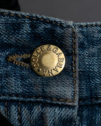 "Dolce & Gabbana" Gold zip detail distressed straight denim