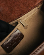 “Catsbro” 00’s-10’s Patinated equestrian leather handbag