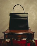 "LOEWE" 80's-90's Structured top-handle shoulder bag