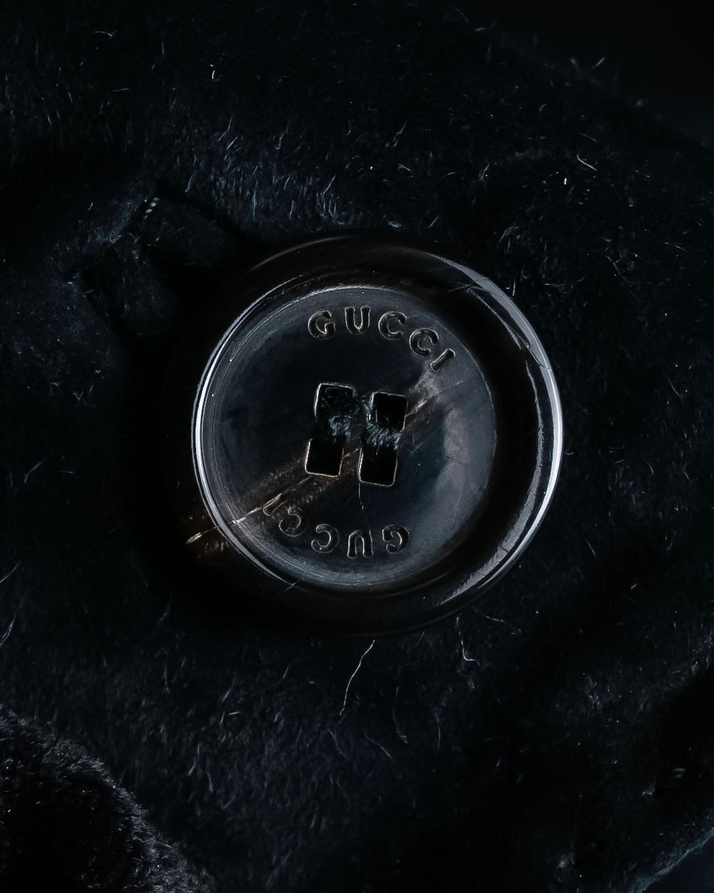 "GUCCI" Stitch design suede tailored jacket