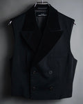 "tricot COMME des GARÇONS"
1989 Velvet-collared double-breasted tailored vest