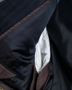 "LOUIS VUITTON" 2 button relaxed tailored jacket & no tuck tapered slacks set up