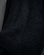 “Yves Saint Laurent” 90’s Textured diamond pattern cardigan