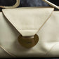 "Chloe" Gold parts design horizontal leather bag