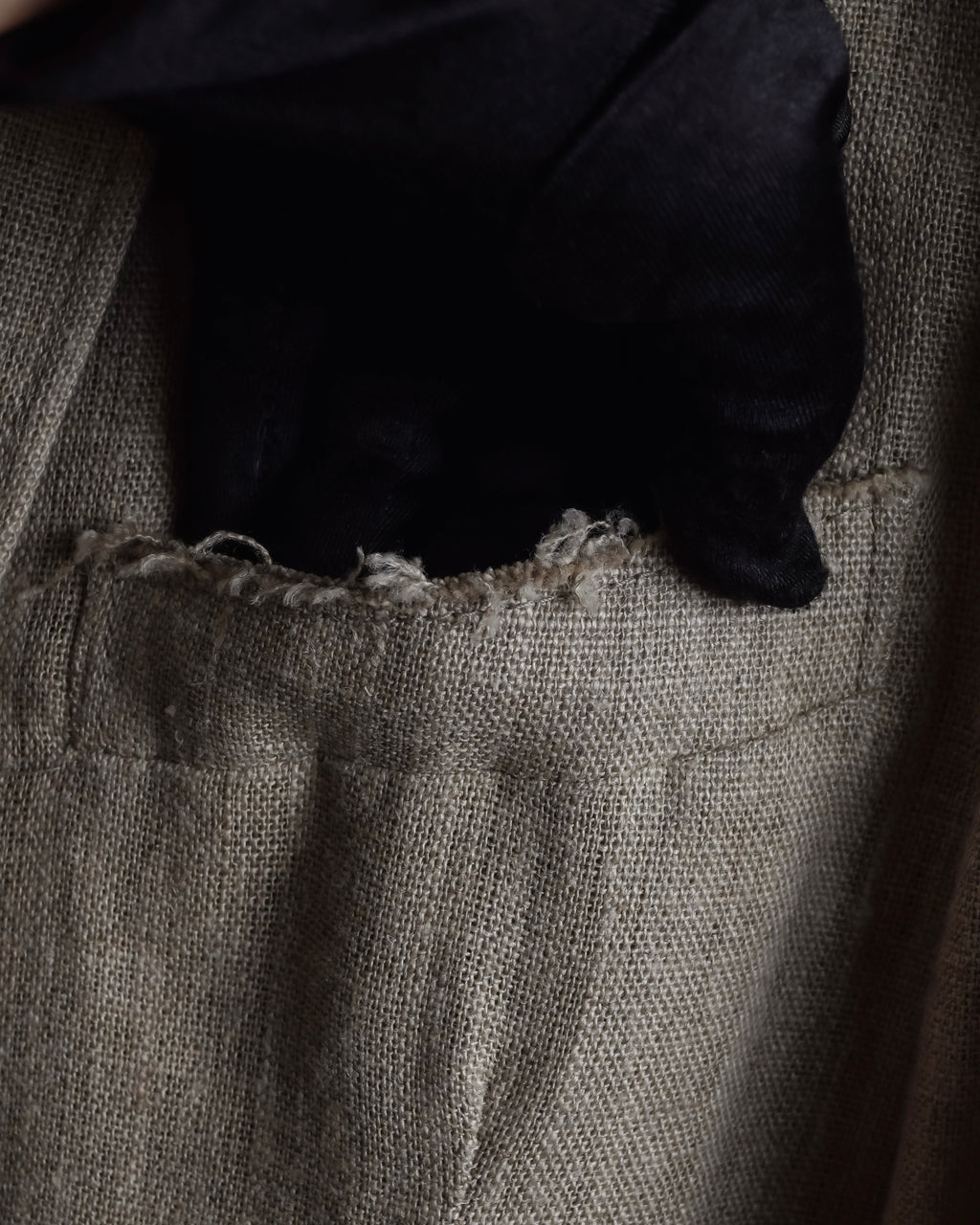 "Dolce & Gabbana" Raw edge frayed linen tailored jacket