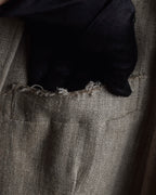 "Dolce & Gabbana" Raw edge frayed linen tailored jacket