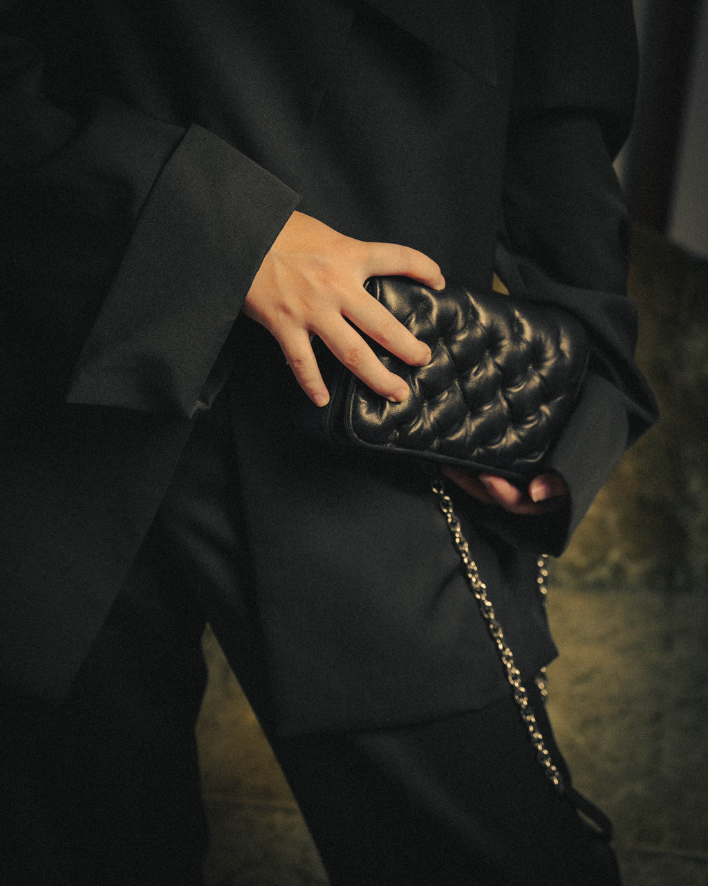 –SPECIAL– "Maison Margiela" 2020's Quilted leather chain shoulder bag