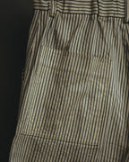 -SPECIAL- “Christian Dior” 20’s silk cotton striped straight trousers