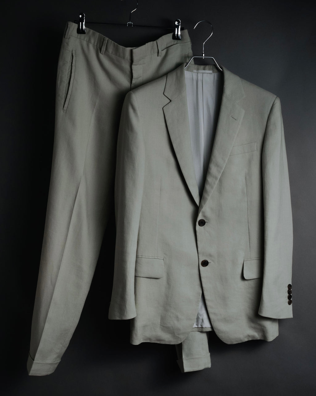 “PRADA” 10’s Linen tailored suit set
