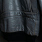 "VANSON" Out pocket design ribbed leather jacket