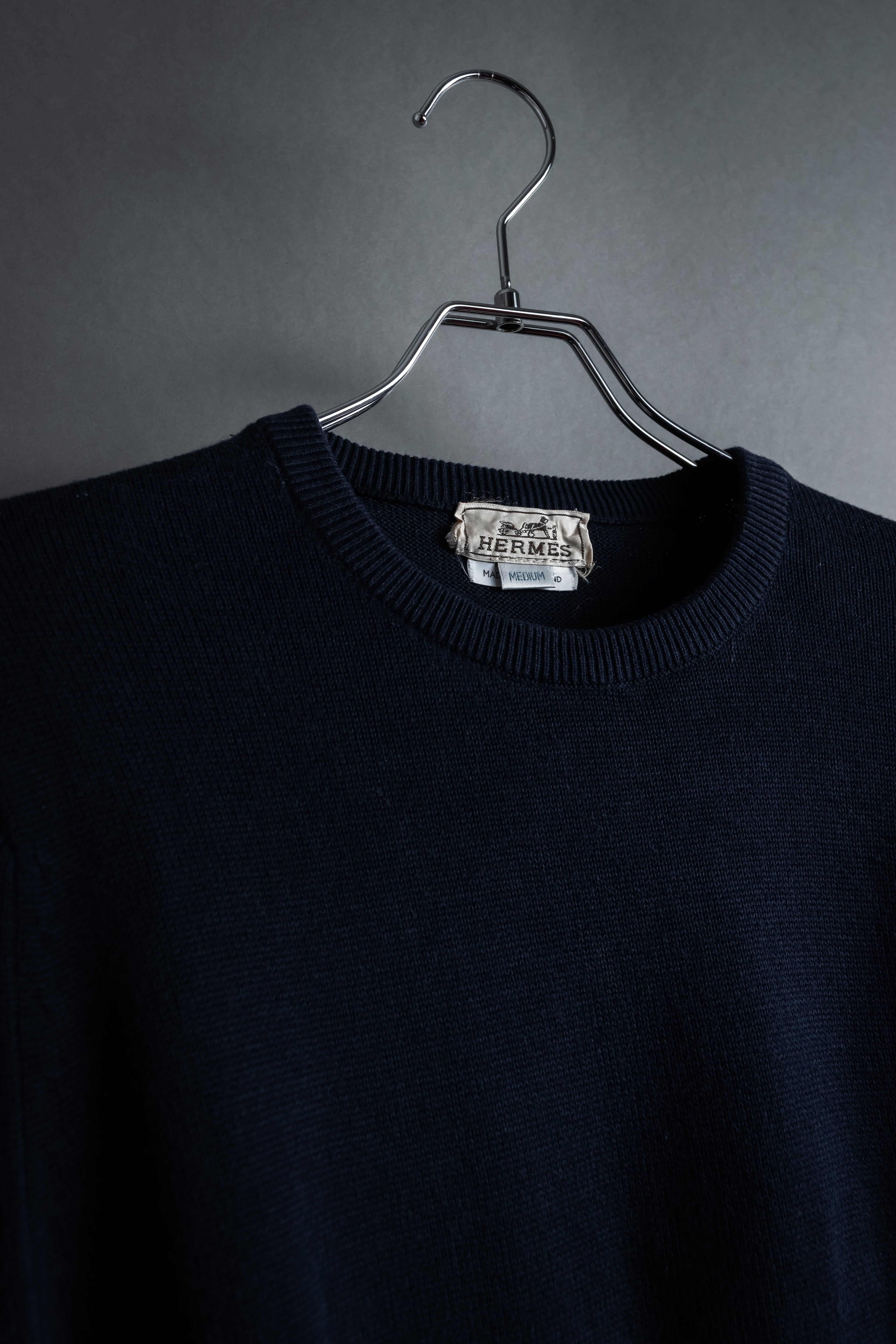 "HERMES" 80's-90's Minimalist design cotton knit