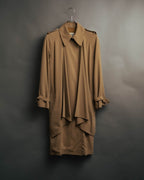-SPECIAL- “HERMÈS” 90’s-00’s Margiela era draped wool trench coat