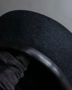 "FUMIKA UCHIDA" Leather piping design wool felt beret