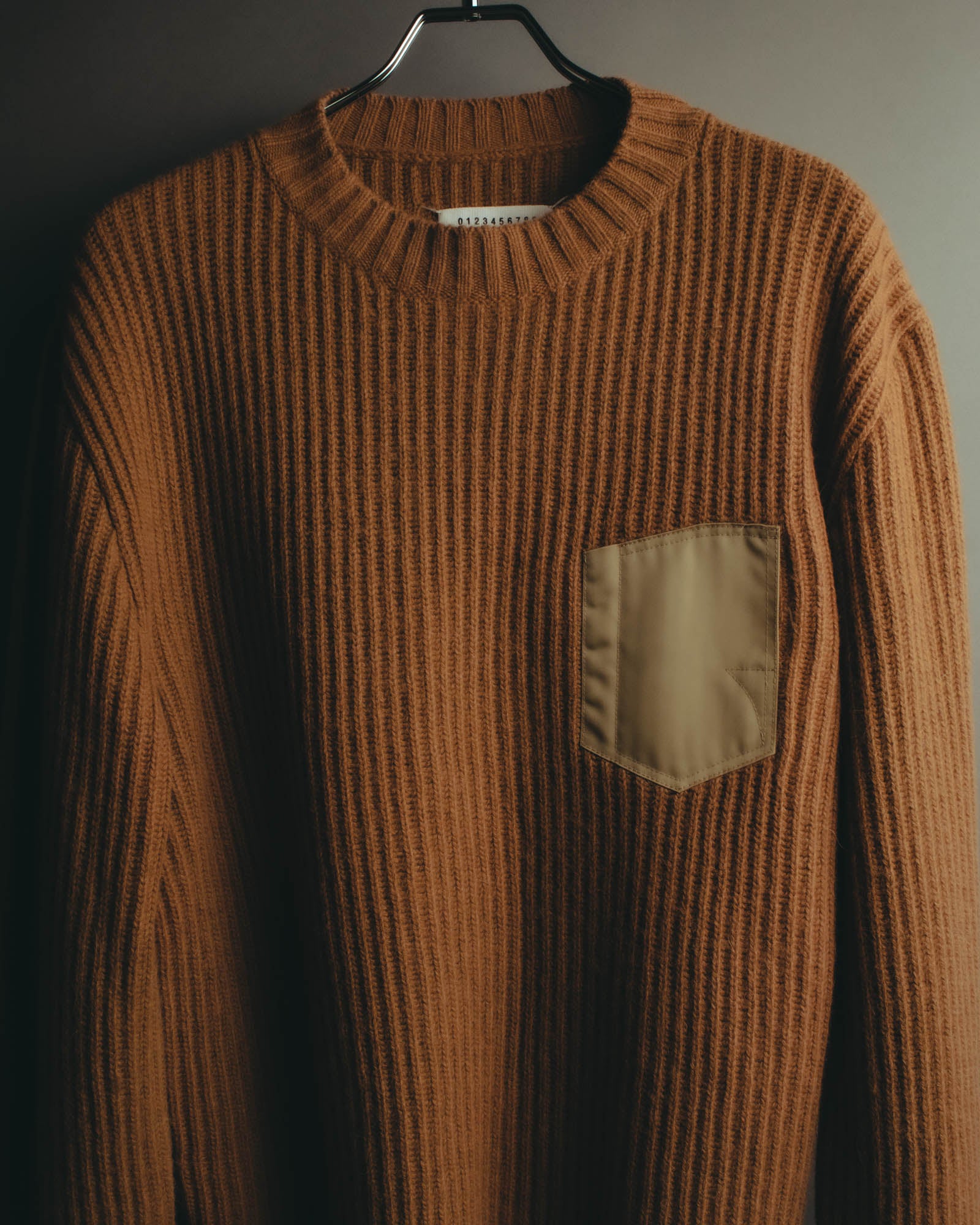 "Maison Margiela" 2021AW Textured ribbed crewneck sweater