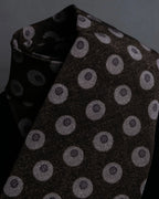 "GIORGIO ARMANI" Oval motif dot silk necktie