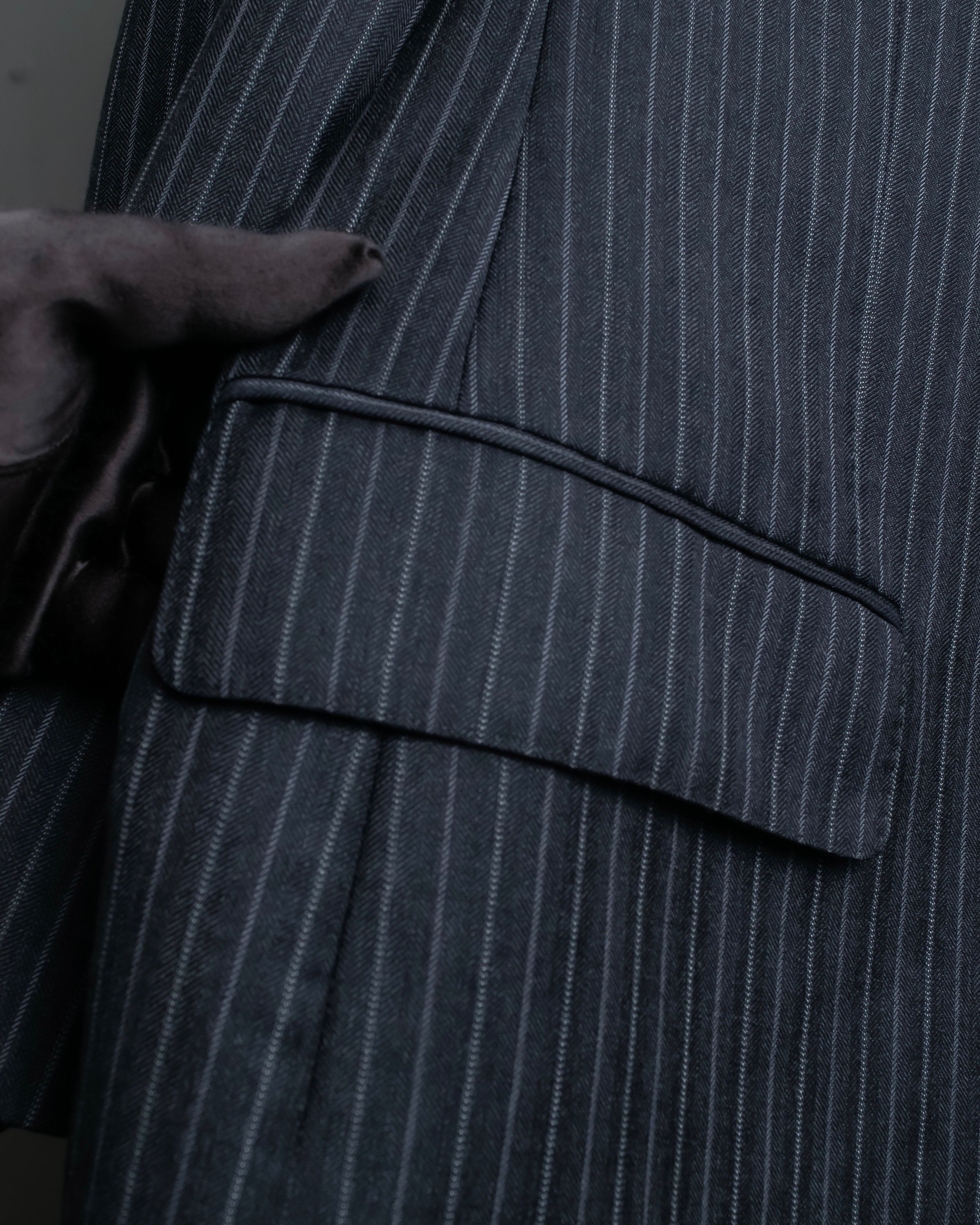 "GUCCI" Thin stripe pattern oversized jacket