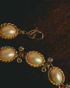-SPECIAL- “Christian Dior” 70’s-80’s Faux pearl crystal statement necklace