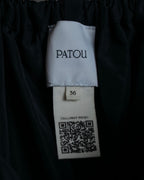 "PATOU" Ribbon shirring design poncho dress