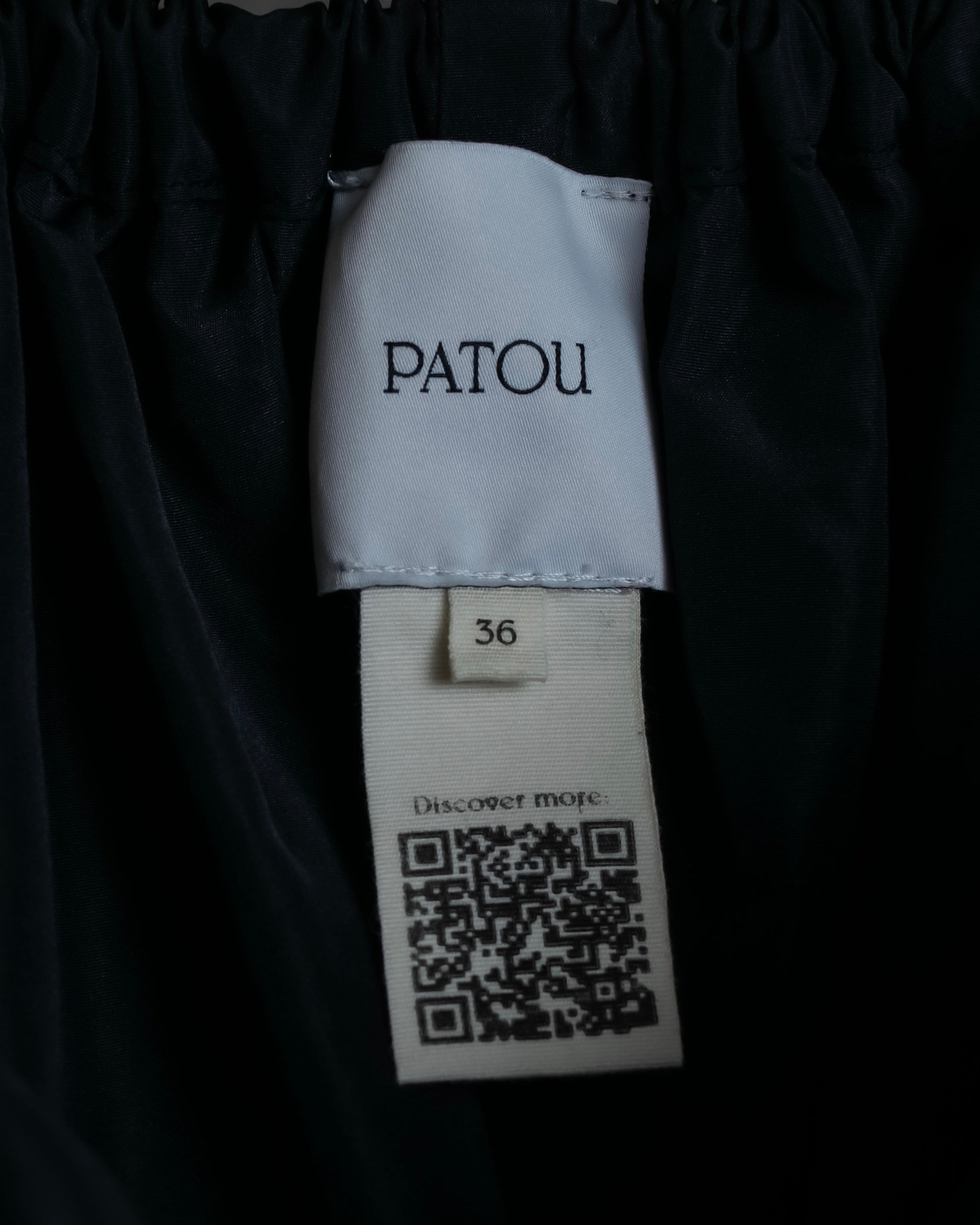 "PATOU" Ribbon shirring design poncho dress