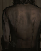 "LOEWE" 2014AW Sheer embroidered shirt