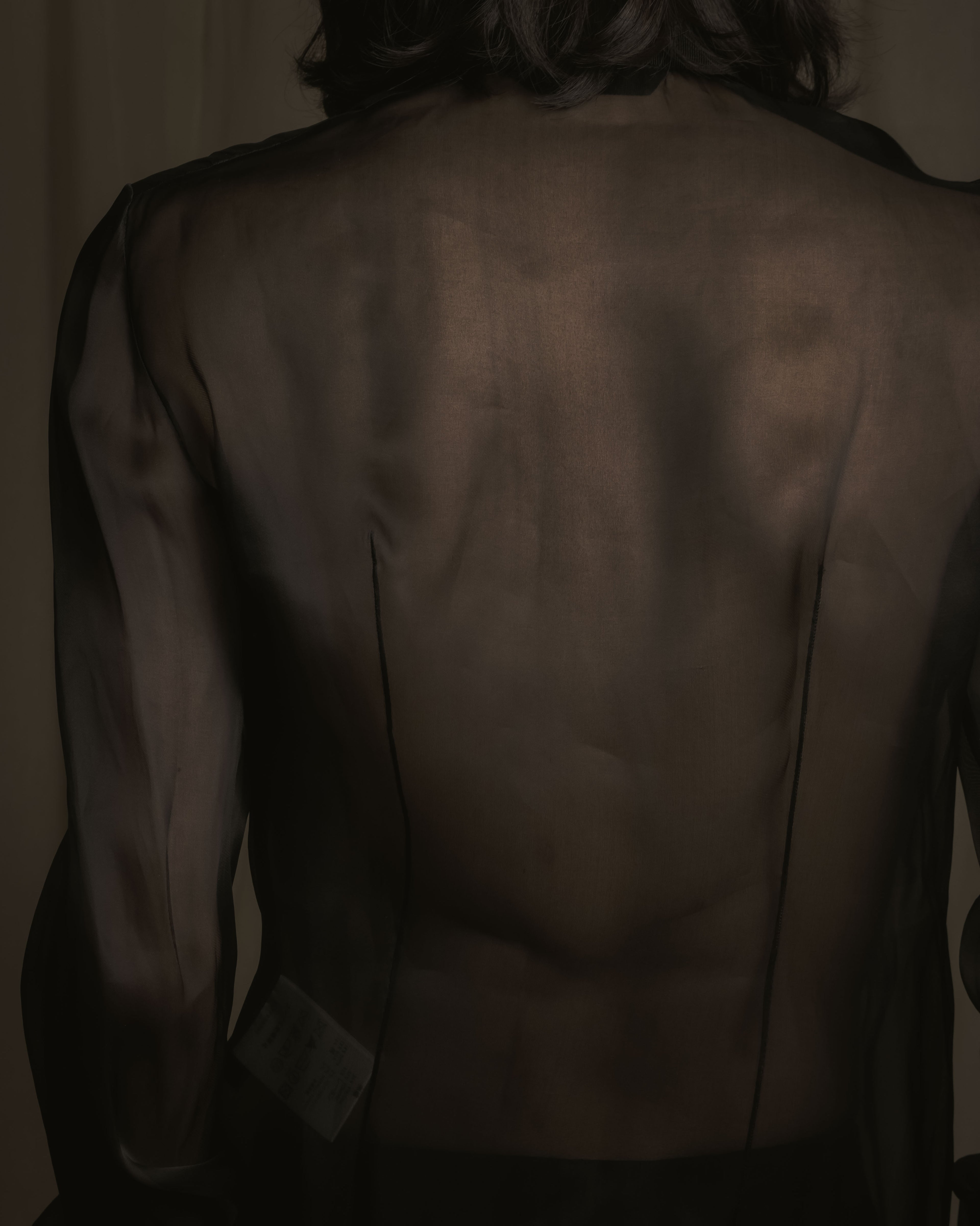 "LOEWE" 2014AW Sheer embroidered shirt