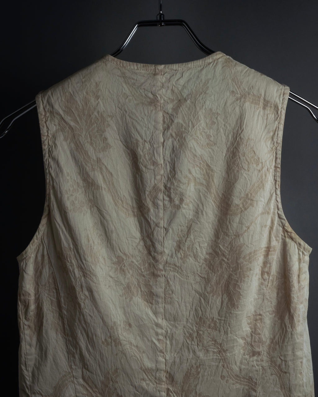 "DRIES VAN NOTTEN" Botanical print wrinkled tiered ruffle design vest