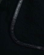 –SPECIALS– "LOEWE" 2017-2018 Minimal a-line calfskin piping coat